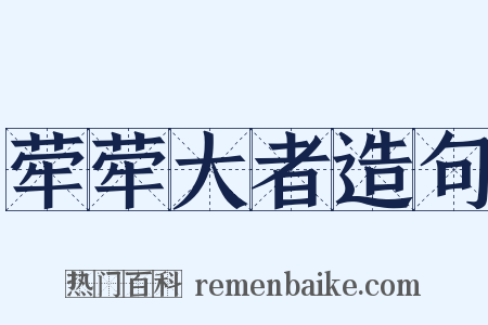 荦荦大者造句是什么意思的图片